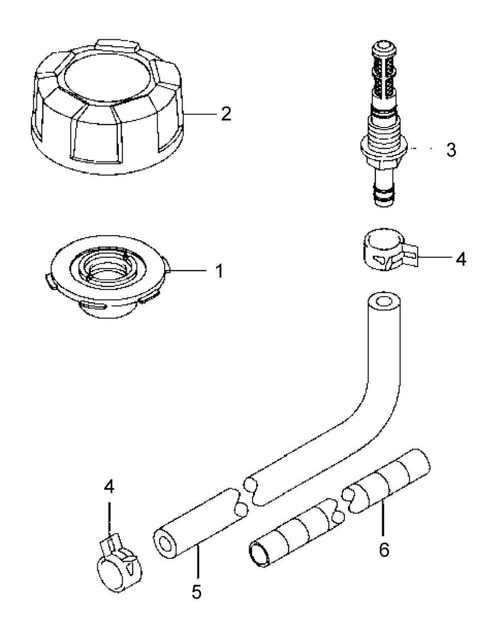 Kawasaki Fj180v-As05 Fuel Cap Diagram and Parts List for 56A443TH (750-XP)(2011) Cub Cadet Lawn Mower